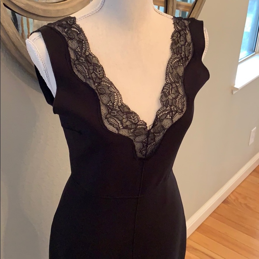 ZARA LACE DETAIL BLACK DRESS